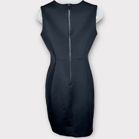 KARL LAGERFELD Black Studded Scuba Sheath Dress Size 4 Cocktail Party Designer - Picture 3 of 7
